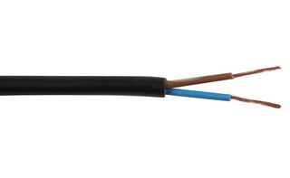 2182Y-0.75MMBLK50M - Multicore Cable, Flexible, Round, Unscreened, 2 Core, 0.75 mm², 164 ft, 50 m - MULTICOMP PRO