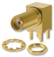 142-0701-501 - RF / Coaxial Connector, SMA Coaxial, Right Angle Bulkhead Jack, Through Hole Right Angle, 50 ohm - JOHNSON - CINCH CONNECTIVITY