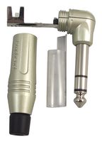 ACPS-RN - Phone Audio Connector, 3 Contacts, Plug, 6.35 mm, Cable Mount, Nickel Plated Contacts, Metal Body - AMPHENOL SINE/TUCHEL