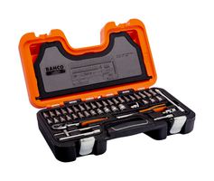 S460 - Socket Set, 1/4" Drive Sizes, Ratchet Handle, 40 Pieces - BAHCO