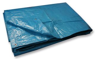 D00067 - Tarpaulin, Polyethylene Coating, Reinforcing Rope Hem, 18' x 12' - DURATOOL