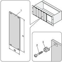 20838-111 - Panel, 3U, 7HP, Pack 5, Aluminium, Unfinished, Subracks and 19" Cases, 128.4 mm, 35.56 mm - NVENT SCHROFF
