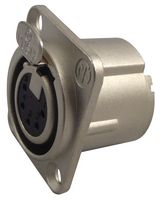 NC5FD-LX - XLR Connector, 5 Contacts, Socket, Panel Mount, Silver Plated Contacts, Metal Body, DLX - NEUTRIK