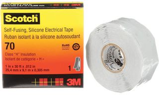 70 25MM - Electrical Insulation Tape, Polyester Film, Grey, Sky Blue, 25 mm x 9.14 m - 3M