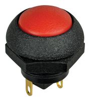 P9-113121W - Industrial Pushbutton Switch, Watertight to IP68S, P9, 12 mm, SPDT-DB, Momentary, Flush, Red - OTTO CONTROLS