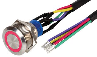 MPB22-A0F11E-324-T1Q - Vandal Resistant Switch, 22.2 mm, SPST-NO, SPST-NC, Off-On, Flat, Natural - MULTICOMP PRO