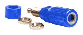 76-1468 - Binding Post, 36 A, 500 V, Nickel Plated Contacts, Panel Mount, Blue - TENMA