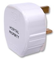 655D8WHI - Power Entry Connector, Standard Power Entry, 13 A, White, PVC (Polyvinylchloride) Body - HONEYWELL
