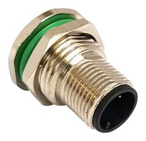 PXMBNI12RPM08APCPG9 - Sensor Connector, Buccaneer M12 Series, M12, Male, 8 Positions, PCB Pin, Straight Panel Mount - BULGIN LIMITED