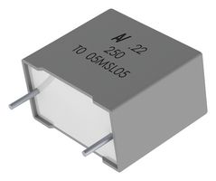 R66ED3100AA7AK - General Purpose Film Capacitor, Metallized PET Stacked, Radial Box - 2 Pin, 0.1 µF, ± 10%, 63 V - KEMET