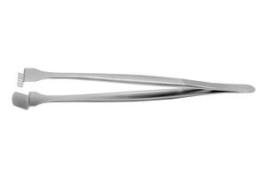 6WF.SA - Tweezer, Wafer, Stepped Bottom Paddle, Stainless Steel, 130 mm - IDEAL-TEK