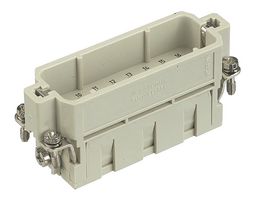 09200163001 - Heavy Duty Connector, Han A, Insert, 16 Contacts, 16A, Plug, Crimp Pin - Contacts Not Supplied - HARTING