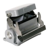 HDC 10B SDLU 2M20G - Heavy Duty Connector, M20, Base, Panel Mount, Aluminium Body, End Clamp, 4 - WEIDMULLER