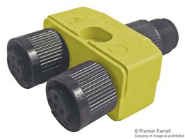 120068-0139 - Sensor Splitter, BRAD Micro-Change, Y - Style, Cable Mount, 5 Position M12 Plug - MOLEX