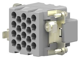 T2050202101-007 - Heavy Duty Connector, HEEE, Insert, 20+PE Contacts, Plug, Crimp Pin - Contacts Not Supplied - TE CONNECTIVITY