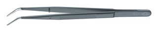 92 34 37 - Tweezer, Bent, Pointed, Stainless Steel, 155 mm Length - KNIPEX