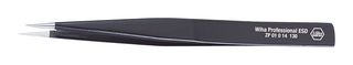32318 - Tweezer, ESD, Straight, Pointed, Stainless Steel, 130 mm Overall Length - WIHA