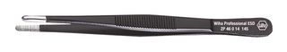 32343 - Tweezer, ESD, Straight, Round, Stainless Steel, 145 mm Overall Length - WIHA