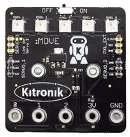 5623 - Development Board, Servo:Lite Board for micro:bit, 3 x Servo Motors, 5 x RGB ZIP LEDs - KITRONIK