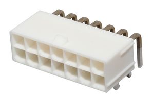 39-30-1242 - Pin Header, Power, 4.2 mm, 2 Rows, 24 Contacts, Through Hole Right Angle, Mini-Fit Jr. 5569 - MOLEX