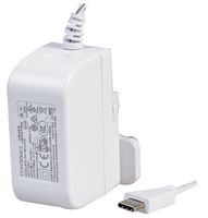T7730DV - Raspberry Pi Accessory, Raspberry Pi 4 Model B PSU, USB-C, 5.1V, 3A, UK/EU Plugs, White - STONTRONICS