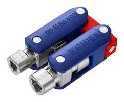 00 11 06 V03 - Cabinet Key, Double Ended, Folding, Plastic Body, 62 mm Size, 107 g Weight - KNIPEX