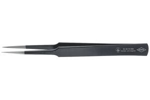 92 28 72 ESD - Tweezer, Pointed, ESD, 135 mm, Anti Magnetic Steel Body, Stainless Steel Tip - KNIPEX