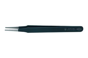 92 58 74 ESD - Tweezer, Anti-Magnetic, ESD, Precision, Straight, Round, Stainless Steel Tip, 120 mm Length - KNIPEX
