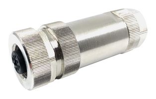 MPM12-SC24-S3AC - Sensor Connector, M12, Female, 3 Positions, Crimp Socket, Straight Cable Mount - MULTICOMP PRO