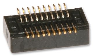 54722-0244 - Mezzanine Connector, Receptacle, 0.5 mm, 2 Rows, 24 Contacts, Surface Mount, Phosphor Bronze - MOLEX