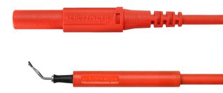 AL 8322 / ZPK / 1 / 100 / RT - Test Patch Lead, 4mm Banana Plug, Shrouded, Test Clip, 3.3 ft, 1 m, Red, 19 A - SCHUTZINGER