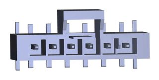 105431-1106 - Pin Header, Power, 2.5 mm, 1 Rows, 6 Contacts, Surface Mount Straight, Nano-Fit 105431 - MOLEX