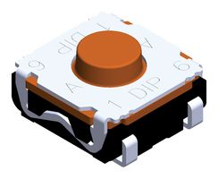 MP000713 - Tactile Switch, Top Actuated, Surface Mount, Round Button, 160 gf, 50mA at 32VDC - MULTICOMP PRO
