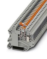 UT 4-MT-EX - DIN Rail Mount Terminal Block, Knife Disconnect, 2 Ways, 26 AWG, 10 AWG, 4 mm², Screw, 20 A - PHOENIX CONTACT