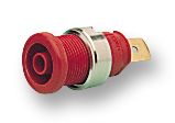 935981006 - Banana Test Connector, Jack, Panel Mount, 32 A, 1 kV, Gold Plated Contacts, Red - HIRSCHMANN TEST AND MEASUREMENT