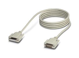 VS-15-DSUB-20-LI-5,0 - Computer Cable, D Subminiature Plug, 15 Way, D Subminiature Socket, 15 Way, 16.4 ft, 5 m, Grey - PHOENIX CONTACT
