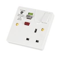 RCD02WPVN - Switch, Passive, 1 Gang, 230 V, 13 A, 30 mA, 40 ms, UK, Valiance+ - TIMEGUARD