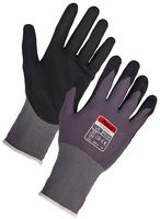 PG10162 - Nitrile Dipped Palm Gloves, Black/Grey Medium - PAWA