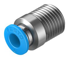 QS-1/4-6-I - Pneumatic Fitting, Push-In Fitting, R1/4, 14 bar, 6 mm, Brass, QS - FESTO