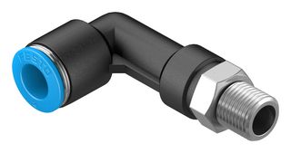 QSLL-1/8-8 - Pneumatic Fitting, Push-In L-Fitting, R1/8, 14 bar, 8 mm, PBT (Polybutylene Terephthalate), QSLL - FESTO
