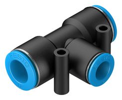 QST-12-10 - Pneumatic Fitting, Push-In T-Fitting, 14 bar, 12 mm, PBT (Polybutylene Terephthalate), QST - FESTO