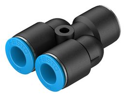 153151 - Pneumatic Fitting, Push-In Y-Fitting, 14 bar, 10 mm, PBT (Polybutylene Terephthalate), QSY - FESTO
