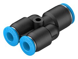 153154 - Pneumatic Fitting, Push-In Y-Fitting, 14 bar, 8 mm, PBT (Polybutylene Terephthalate), QSY - FESTO