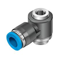 QSLV-G1/8-8-I - Pneumatic Fitting, Push-In L-Fitting, G1/8, 14 bar, 8 mm, PBT (Polybutylene Terephthalate), QSLV - FESTO