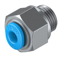QSM-G1/8-4 - Pneumatic Fitting, Push-In Fitting, G1/8, 14 bar, 4 mm, Brass, QSM - FESTO