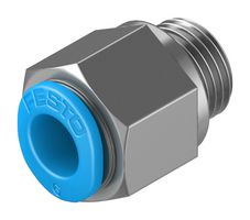 QSM-G1/8-6 - Pneumatic Fitting, Push-In Fitting, G1/8, 14 bar, 6 mm, Brass, QSM - FESTO