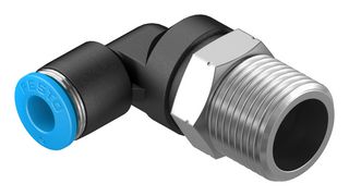 QSL-3/8-6 - Pneumatic Fitting, Push-In L-Fitting, R3/8, 14 bar, 6 mm, PBT (Polybutylene Terephthalate), QSL - FESTO