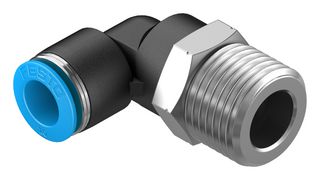 QSL-1/2-10 - Pneumatic Fitting, Push-In L-Fitting, R1/2, 14 bar, 10 mm, PBT (Polybutylene Terephthalate), QSL - FESTO