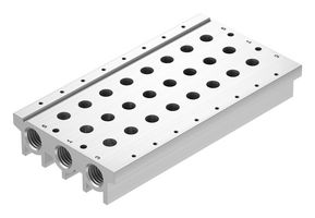 VABM-L1-18S-G38-8 - Manifold Rail, 8 Outlet, G3/8, VABM Series, VUVG-S18 Solenoid/G1/4 In-Line Valves - FESTO