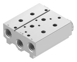 VABM-B10-30S-G12-2 - Manifold Block, 2 Outlet, G1/2, VABM Series, VUVS Solenoid Valves/VTUS Valve Manifold Assemblies - FESTO